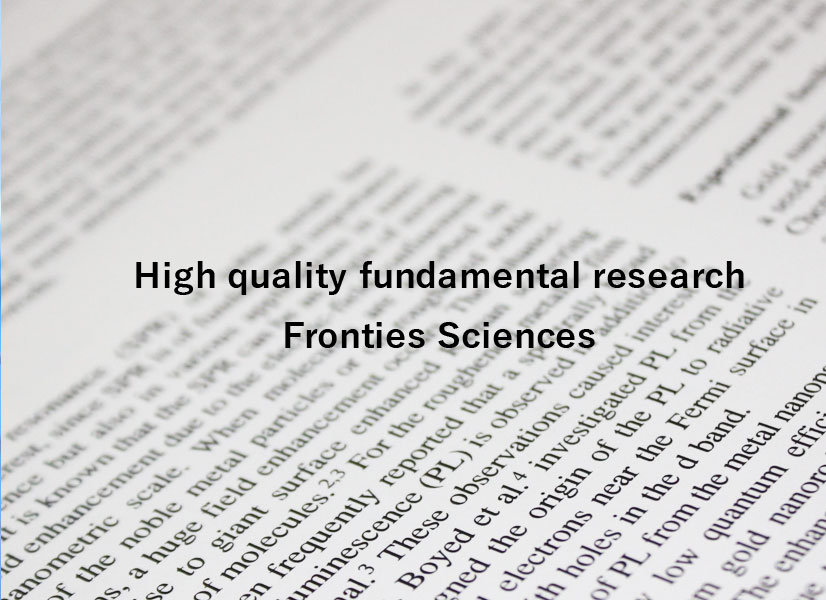 High quality fundamental research, Fronties Sciences
