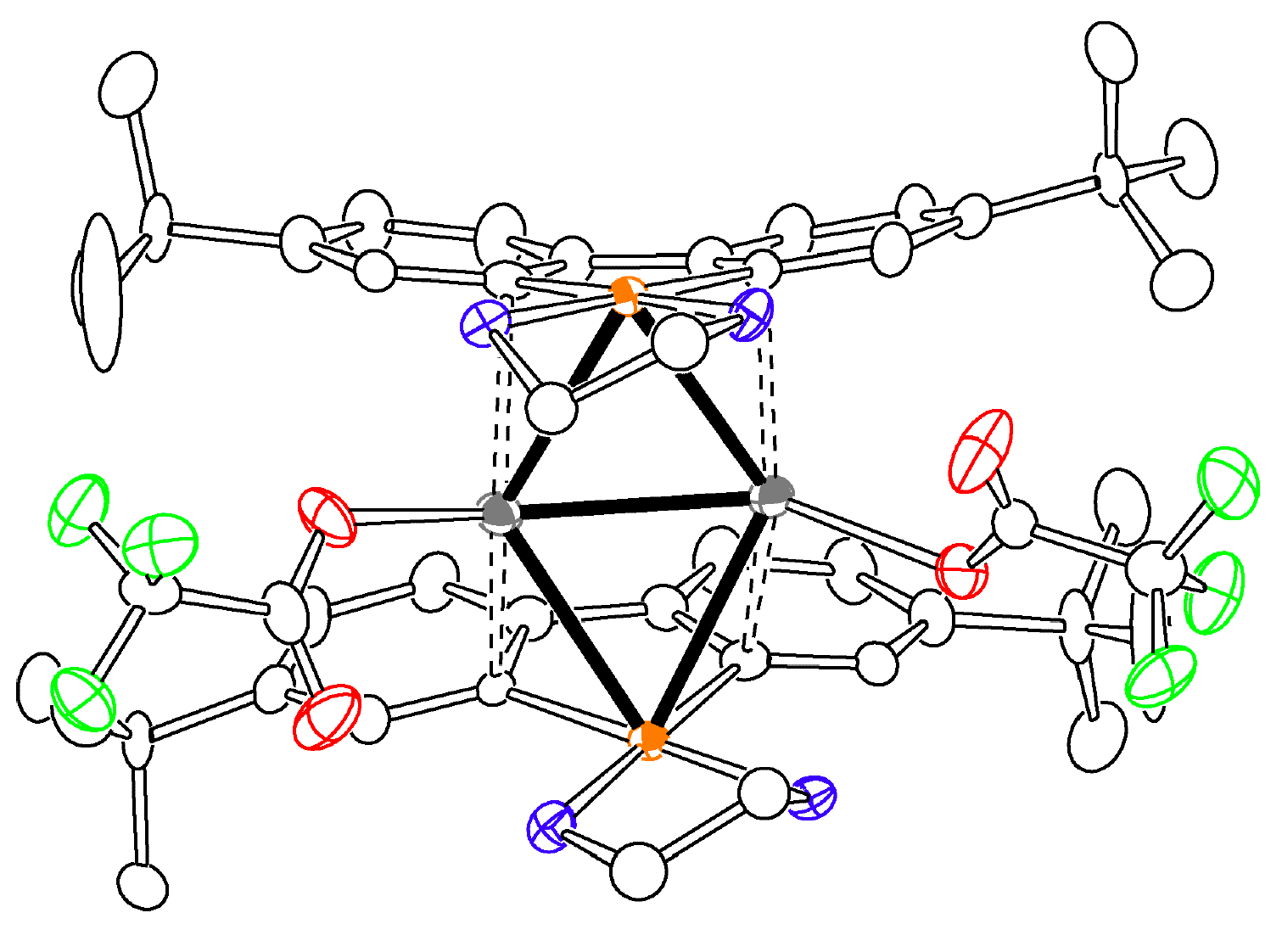 バタフライ型　Pt-Ag　2:2錯体